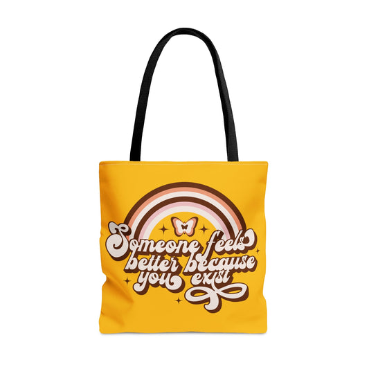 Someone Feels Better Because You Exist Yellow Tote Bag - holistichunnie.com